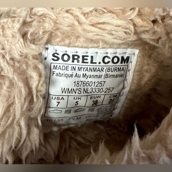 Women’s SOREL Hadley Puffer Faux Fur Lined Slippers Sz 7 - Picture 5 of 6